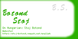 botond stoj business card
